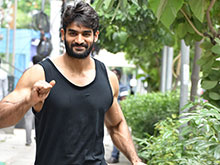 Karthikeya Steps Out Flaunting His Huge Biceps